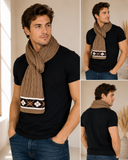 Argyle Cable Knit Mens or Women's Scarf