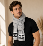 Argyle Cable Knit Mens or Women's Scarf