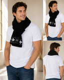 Argyle Cable Knit Mens or Women's Scarf