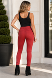 Cherry Colored Denim Skinny Jeans