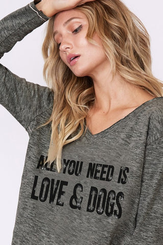 All You Need Is Love & Dogs Tee
