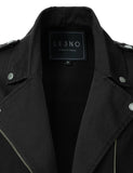 Cropped Long Sleeve Zip Up Moto Military Jacket