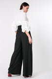 Black High Waisted Wide Leg Trousers