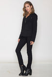 Mock Layered Blazer Hoodie Jacket