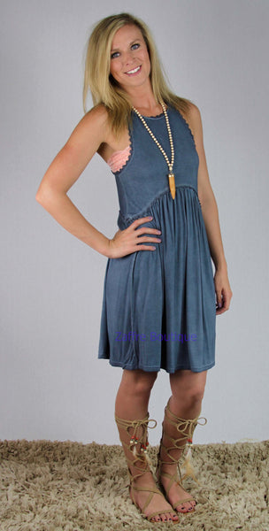 Blue Racer Babydoll Dress