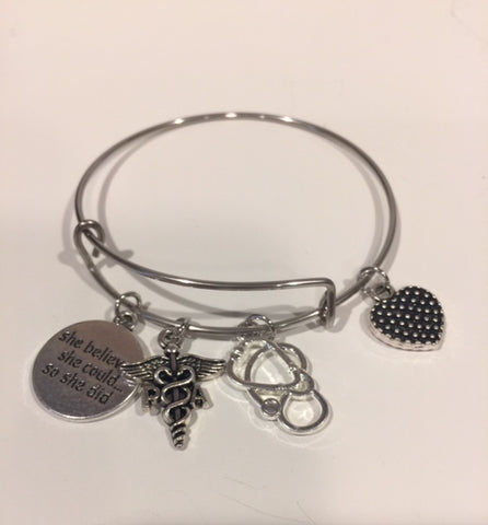 Bangle Bracelets with Charms