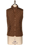 Brown Fur Lined Padded Vest