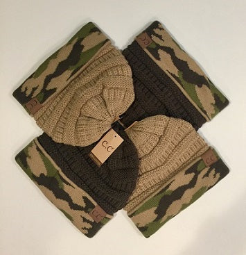 CC Camouflage Cuff Knit Beanie Hat