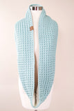 CC Chunky knit Sherpa Fur Infinity Scarf