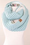 CC Chunky knit Sherpa Fur Infinity Scarf