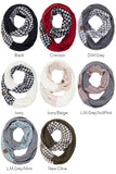 CC Knitted Houndstooth Ribbed Infinity Scarf