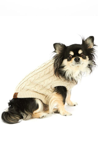 CC Solid Knitted Dog Sweater