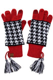 CC Knitted Houndstooth Double Gloves