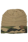 CC Camouflage Cuff Knit Beanie Hat