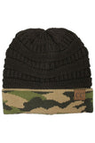 CC Camouflage Cuff Knit Beanie Hat