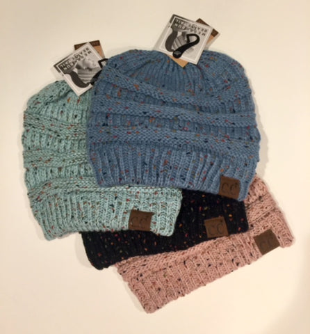 CC Brand Messy Bun Pony Beanies