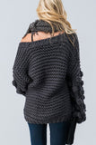 Bubble Sleeve Cardigan Sweater
