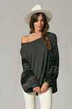 Thermal Aztec Sleeve Top