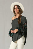 Thermal Aztec Sleeve Top