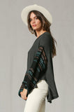 Thermal Aztec Sleeve Top