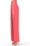 Coral High Waisted Wide Leg Trousers