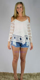 Cold Shoulder Crochet Top