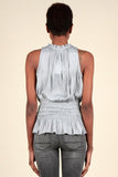 Sleeveless Elastic Waist Top