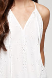 Eyelet Tie Front Tank