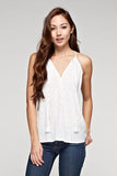 Eyelet Tie Front Tank