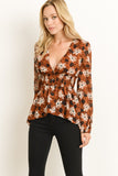 Floral Deep V Top