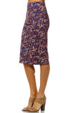 Floral Print Pencil Skirt