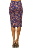 Floral Print Pencil Skirt