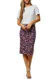 Floral Print Pencil Skirt