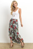 Split Front Floral Pants