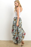 Split Front Floral Pants