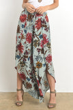 Split Front Floral Pants