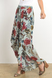Split Front Floral Pants