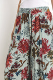 Split Front Floral Pants