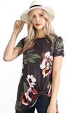 Floral Front Knot Top