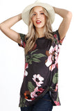 Floral Front Knot Top