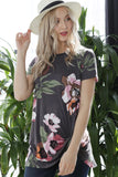 Floral Front Knot Top
