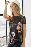 Floral Front Knot Top