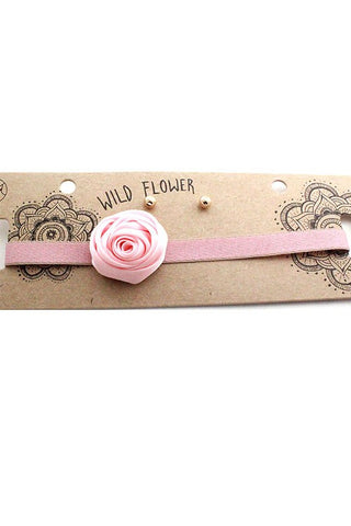 Flower Choker and Earring Set