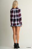 Plum Print Strappy Top