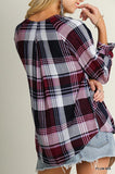 Plum Print Strappy Top