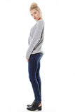 Gray Drape Knit Sweater