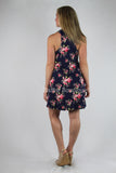 Navy Floral Shift Dress