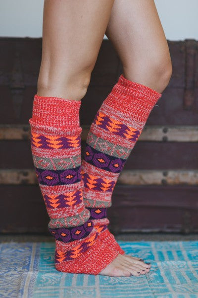 Aztec Slouchy Leg Warmers
