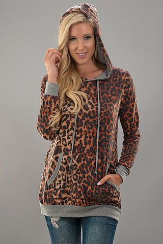 Leopard Print Hoodie
