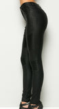 Black Moto Metallic Pants